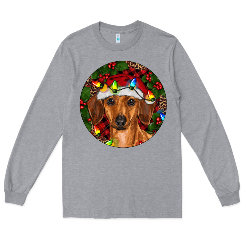 Christmas Dachshund Long Sleeve Tee by RanaPortraitStore | Teevron