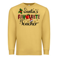 Antique Gold santas favourite teacher Premium Sweatshirt - AdoDesignShop