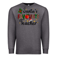 Charcoal Heather santas favourite teacher Premium Sweatshirt - AdoDesignShop