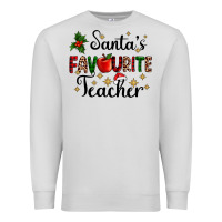 Dove Grey santas favourite teacher Premium Sweatshirt - AdoDesignShop