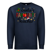 Navy santas favourite teacher Premium Sweatshirt - AdoDesignShop