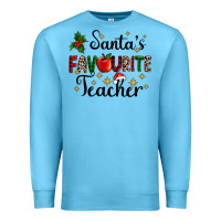 Ocean Blue santas favourite teacher Premium Sweatshirt - AdoDesignShop