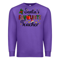 Purple santas favourite teacher Premium Sweatshirt - AdoDesignShop