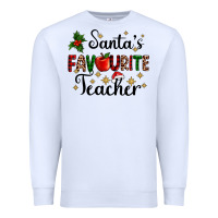 White santas favourite teacher Premium Sweatshirt - AdoDesignShop