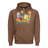 Chestnut hello summer drinks Zipper Hoodie - texasbilliewilder