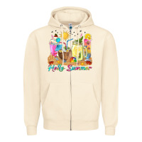 Sandshell hello summer drinks Zipper Hoodie - texasbilliewilder