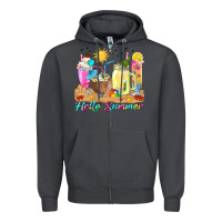 Smoke hello summer drinks Zipper Hoodie - texasbilliewilder