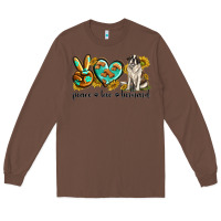 Chestnut peace love st. bernard Long Sleeve Tee - texasbilliewilder