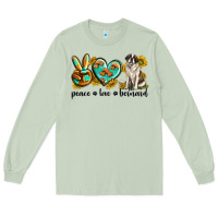 Matcha peace love st. bernard Long Sleeve Tee - texasbilliewilder