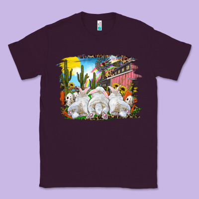 Classic Tee easter farm with bunnies