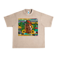 French Oak western horse cowboy hat cactus sunflowers glitter cowhide serape turq Urban Heavy Tee - Artiststas