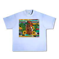 Grape Ice western horse cowboy hat cactus sunflowers glitter cowhide serape turq Urban Heavy Tee - Artiststas