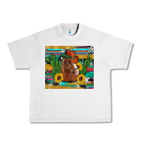 Lunar Rock western horse cowboy hat cactus sunflowers glitter cowhide serape turq Urban Heavy Tee - Artiststas