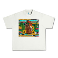 Pistachio western horse cowboy hat cactus sunflowers glitter cowhide serape turq Urban Heavy Tee - Artiststas