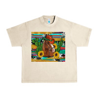 Sandshell western horse cowboy hat cactus sunflowers glitter cowhide serape turq Urban Heavy Tee - Artiststas