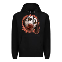 Black dalmatians peach glitter background Premium Hoodie - Jasminsmagicworld