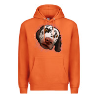 Carrot dalmatians peach glitter background Premium Hoodie - Jasminsmagicworld