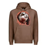 Chestnut dalmatians peach glitter background Premium Hoodie - Jasminsmagicworld