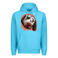 Ocean Blue dalmatians peach glitter background Premium Hoodie - Jasminsmagicworld
