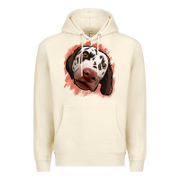 Sandshell dalmatians peach glitter background Premium Hoodie - Jasminsmagicworld