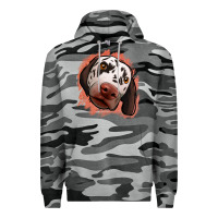 Slate Camo dalmatians peach glitter background Premium Hoodie - Jasminsmagicworld