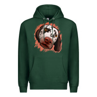 Sports Green dalmatians peach glitter background Premium Hoodie - Jasminsmagicworld