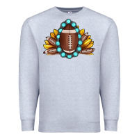 Heather Grey football gemstone sunflower Premium Sweatshirt - JahusDesignShop