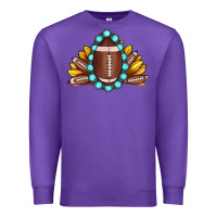 Purple football gemstone sunflower Premium Sweatshirt - JahusDesignShop