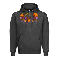 Charcoal Heather brother basketball Zipper Hoodie - Zillion Design Studio