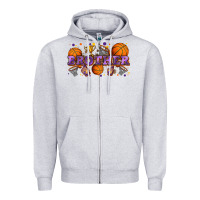 Heather Grey brother basketball Zipper Hoodie - Zillion Design Studio