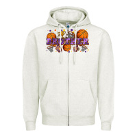 Oatmeal Heather brother basketball Zipper Hoodie - Zillion Design Studio