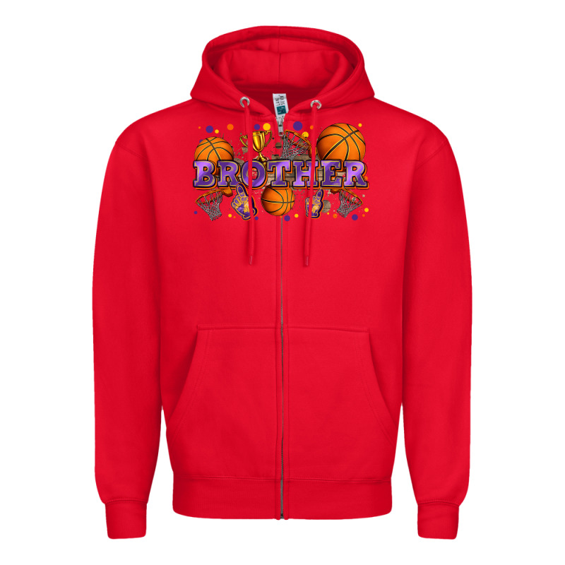 Brother Basketball Zipper Hoodie by Zillion Design Studio | Teevron