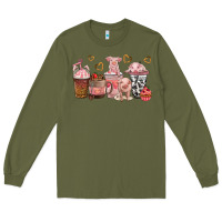 Army Green pigs coffee cups Long Sleeve Tee - texasbilliewilder