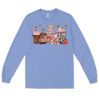 Colony Blue pigs coffee cups Long Sleeve Tee - texasbilliewilder