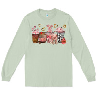Matcha pigs coffee cups Long Sleeve Tee - texasbilliewilder