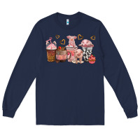 Navy pigs coffee cups Long Sleeve Tee - texasbilliewilder