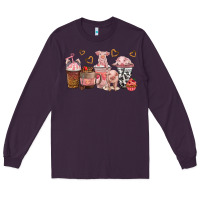 Plum pigs coffee cups Long Sleeve Tee - texasbilliewilder