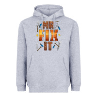 Heather Grey mr fix it Heavyweight Hoodie - HRA Design Shop