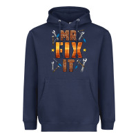 Navy mr fix it Heavyweight Hoodie - HRA Design Shop