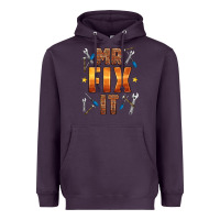 Plum mr fix it Heavyweight Hoodie - HRA Design Shop