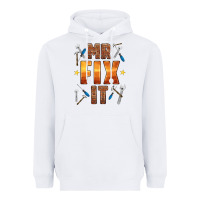 White mr fix it Heavyweight Hoodie - HRA Design Shop
