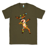 Army Green dabbing deer Classic Tee - Zillion Design Studio