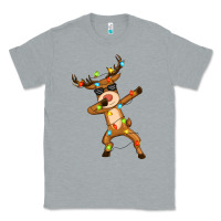 Heather Grey dabbing deer Classic Tee - Zillion Design Studio