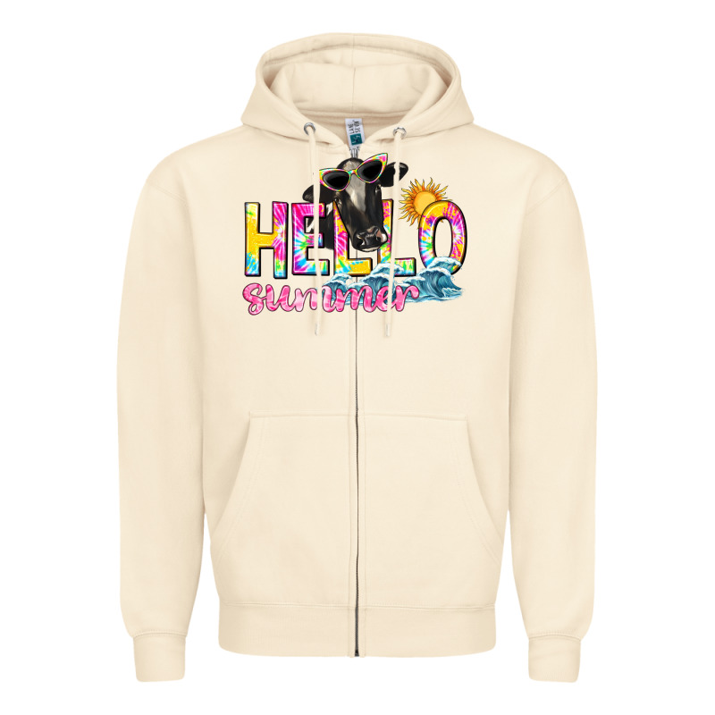 Hello Summer Zipper Hoodie by texasbilliewilder | Teevron