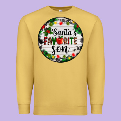 Christmas  Cookie And Light Santas Favorite   Son Premium Sweatshirt Designed By Adodesignshop