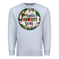 Heather Grey christmas  cookie and light santas favorite   son Premium Sweatshirt - AdoDesignShop