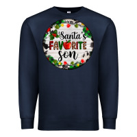 Navy christmas  cookie and light santas favorite   son Premium Sweatshirt - AdoDesignShop