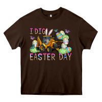 Chocolate Brown I Dig Easter Day Heavy Core Tee - CowhideDigitalArt