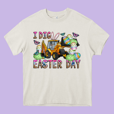 I Dig Easter Day Heavy Core Tee Designed By Cowhidedigitalart