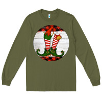 Army Green Elf Shoes Long Sleeve Tee - RanaPortraitStore